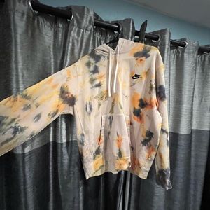 Orange tye dyed Nike hoodie size large worn a few times